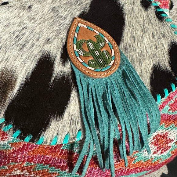 Myra Bag with canvas/cowhide shoulder strap - Picture 3 of 6